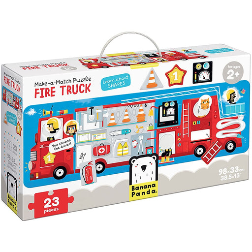 BANANA PANDA - MAKE-A-MATCH - 23pc PUZZLE FIRE TRUCK (2+) - Limolin 