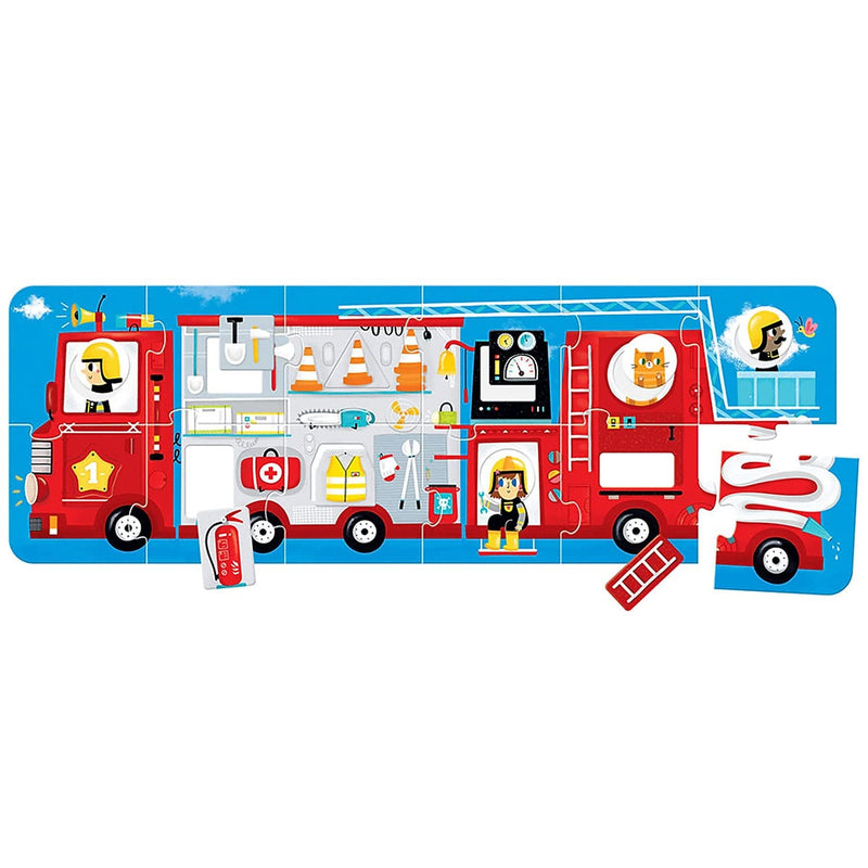 BANANA PANDA - MAKE-A-MATCH - 23pc PUZZLE FIRE TRUCK (2+) - Limolin 