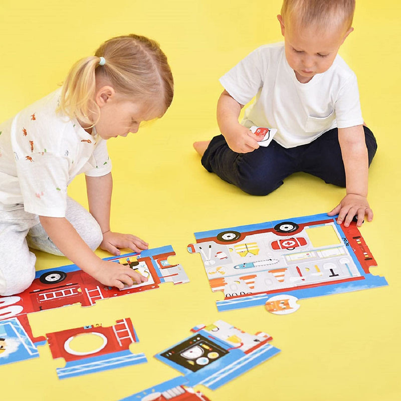 BANANA PANDA - MAKE-A-MATCH - 23pc PUZZLE FIRE TRUCK (2+) - Limolin 