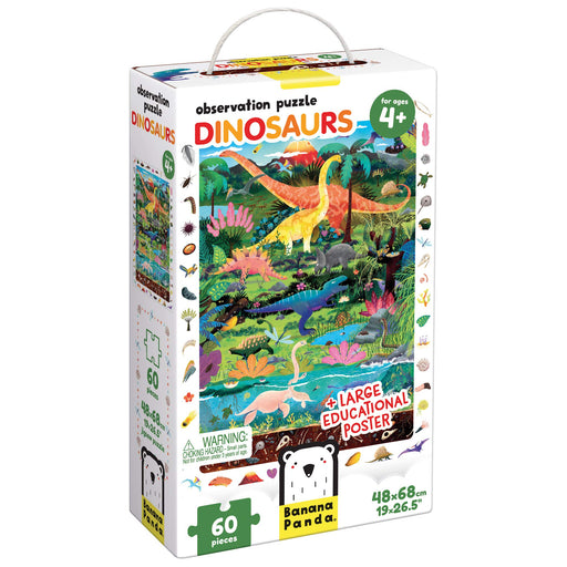 BANANA PANDA - OBSERVATION - 60pc PUZZLE DINOSAURS (4+) - Limolin 