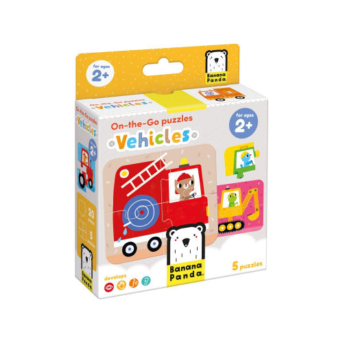BANANA PANDA - ON-THE-GO - 20pc PUZZLE - VEHICLES (2+) - Limolin 