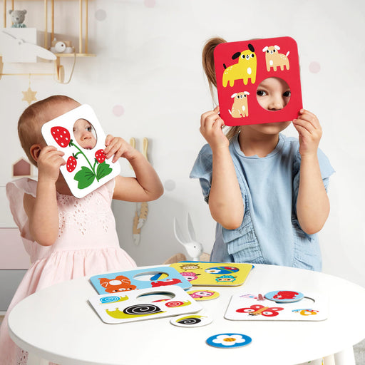 BANANA PANDA - HIGH CONTRAST - MATCH the BATCH - 2pc x 8 PUZZLES (15m+) - Limolin 