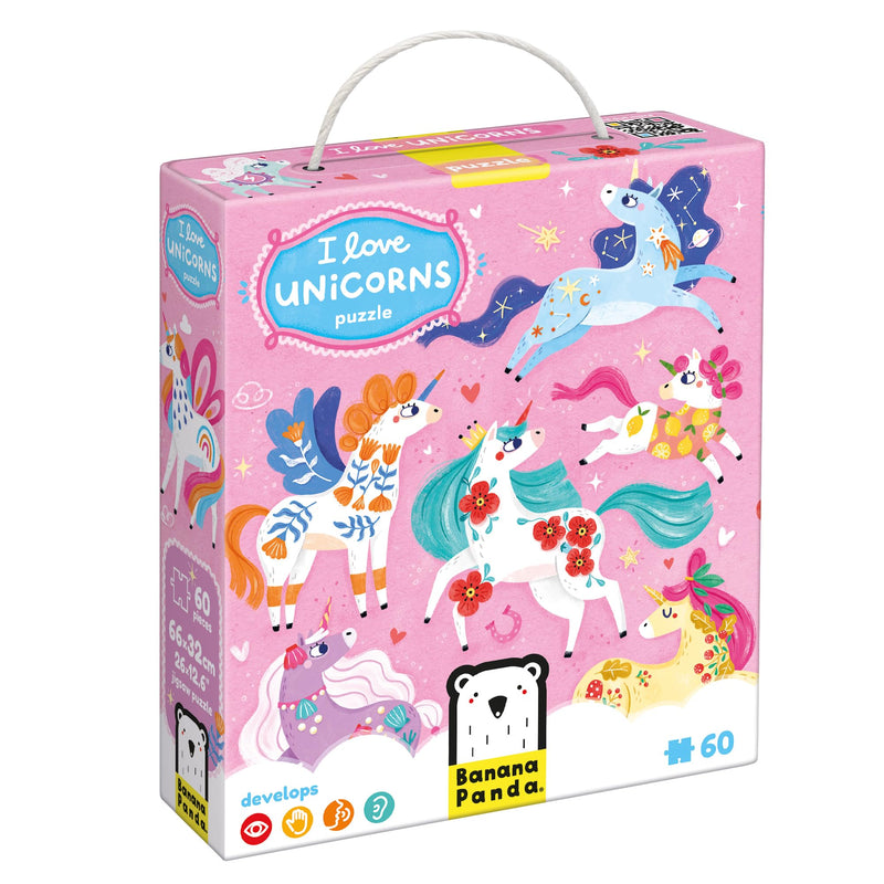 BANANA PANDA - I LOVE UNICORNS - 60pc PUZZLE (4+)