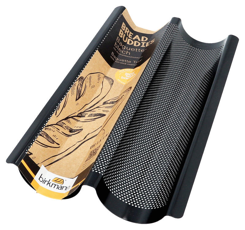 BIRKMANN - BREAD BUDDIES Baguette Tray Perforated, Non-Stick, Makes 2
