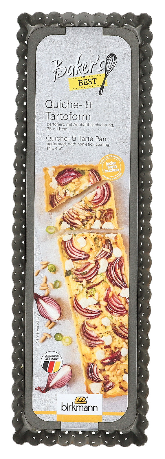 BIRKMANN - BAKERS BEST Tarte Pan Rectangular 35x11cm/14.5x4.5in