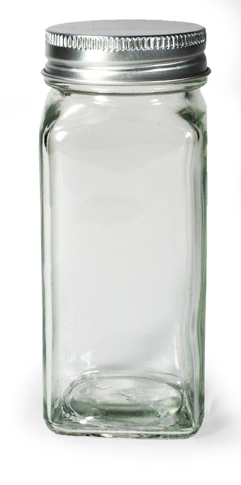KITCHEN BASICS - Spice Jar Square Glass w/Metal Lid