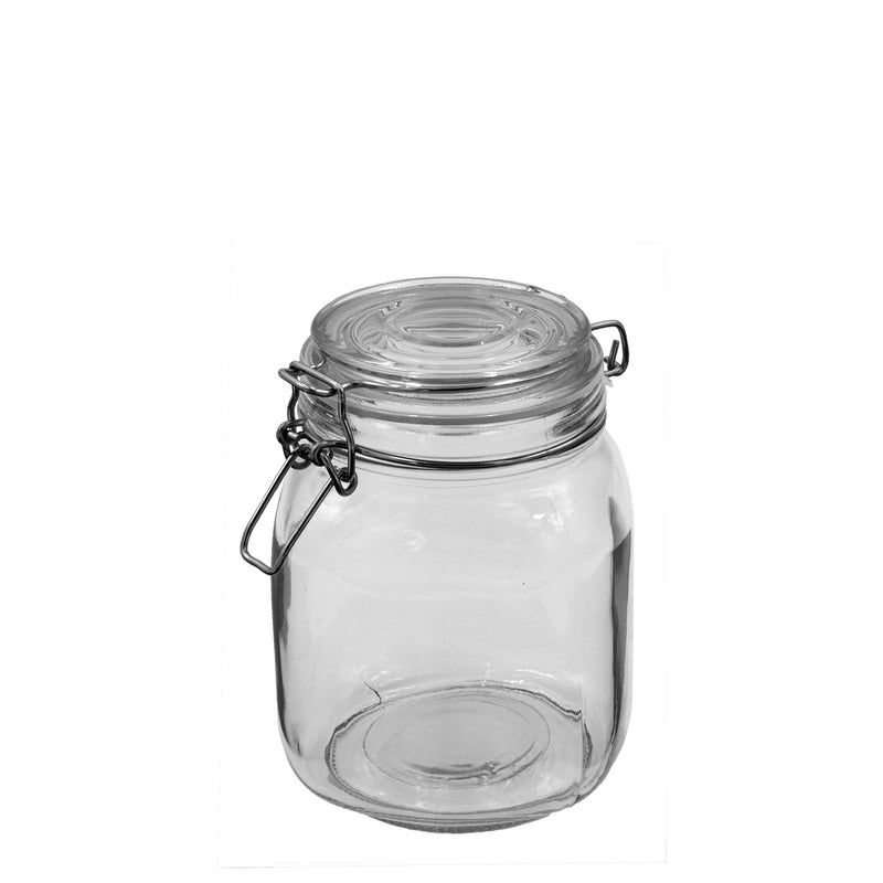 KITCHEN BASICS - Cliptop Glass Canister 1000ml/34oz