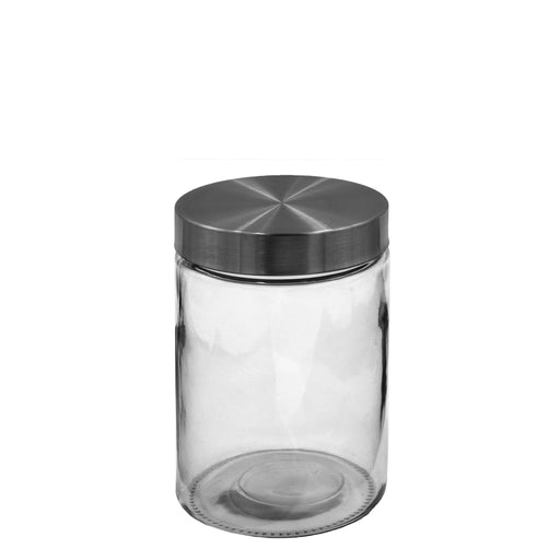 KITCHEN BASICS - Glass Canister w/twist off lid Round 1200ml/40oz