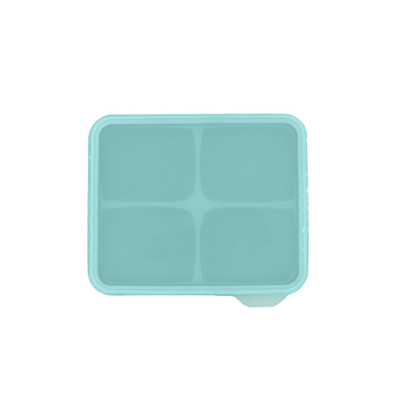 KITCHEN BASICS - Ice Cube Silicone Mold w/Lid Aqua-Blue