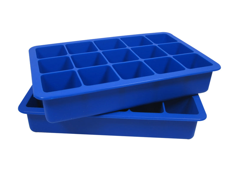 KITCHEN BASICS - Ice Cube Silicone Mold 2/ST Blue 15/Cubes