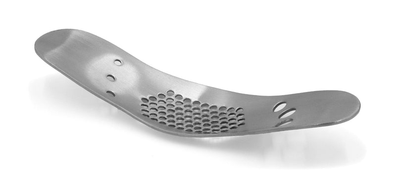 KITCHEN BASICS - Garlic Crusher w/Herb Stripper Stainless-Steel