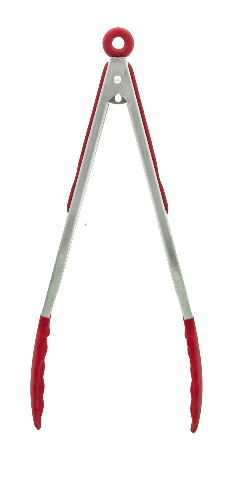 KITCHEN BASICS - Tongs 30cm/12" Stainless-Steel/Red