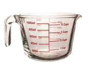 KITCHEN BASICS - Measuring Cup 1000ml/34oz Glass