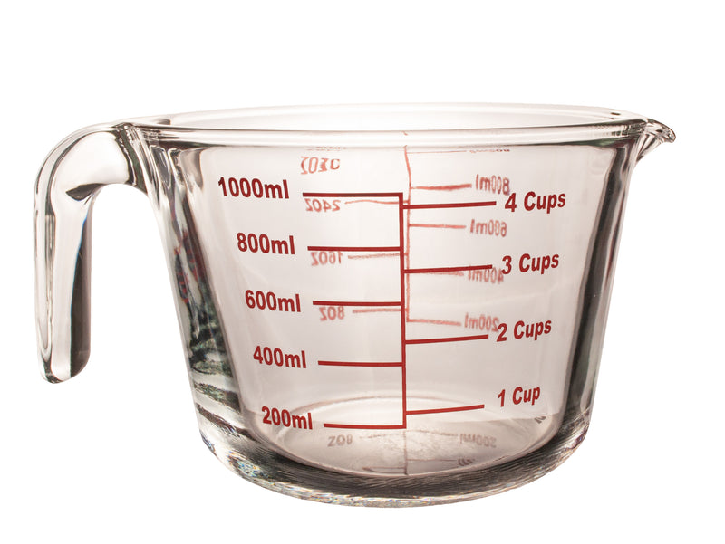KITCHEN BASICS - Measuring Cup 1000ml/34oz Glass