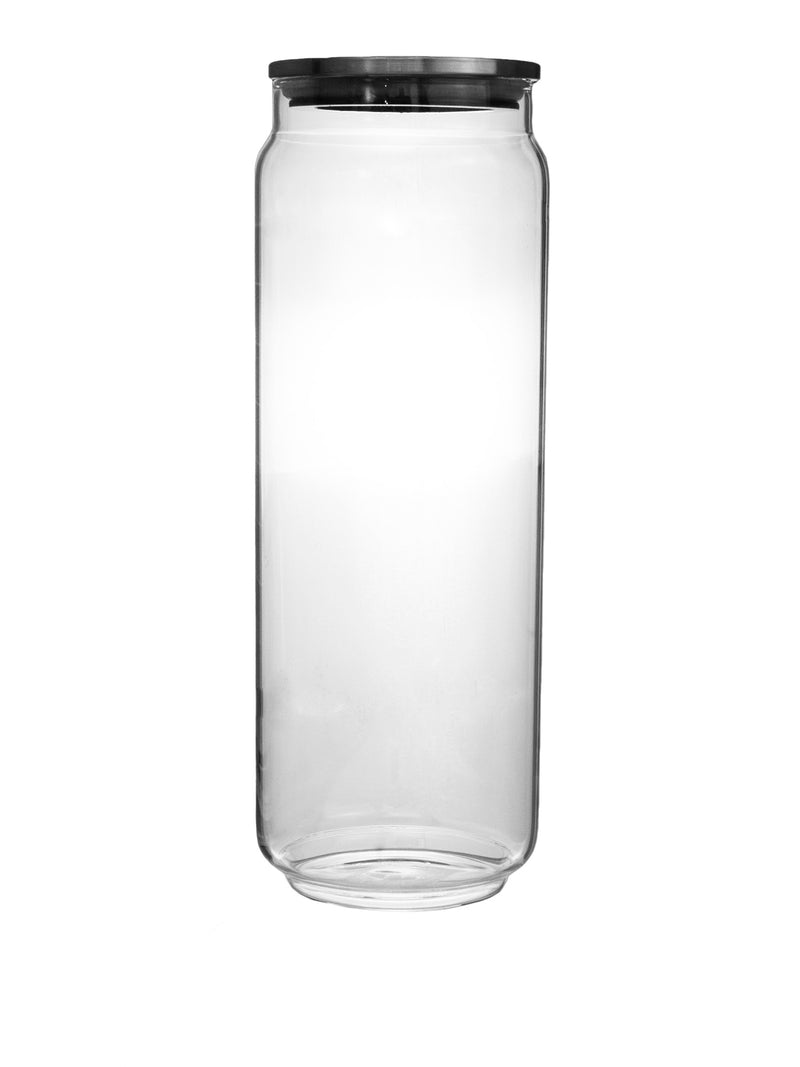 KITCHEN BASICS - Glass Beveled Canister with Lid