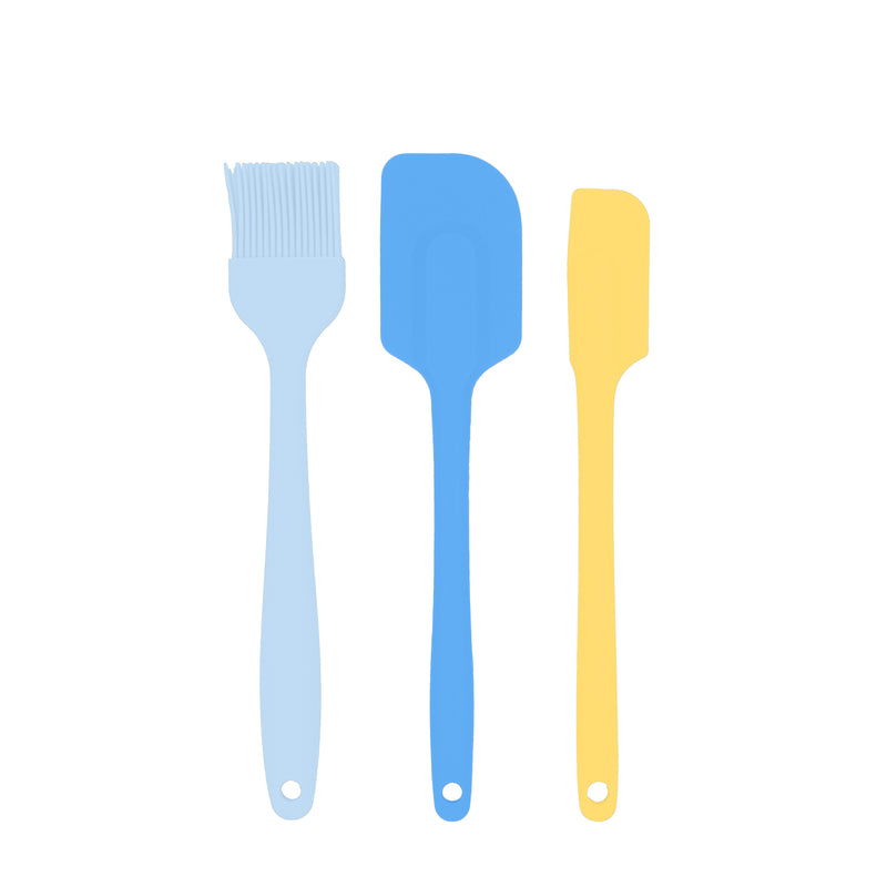 KITCHEN BASICS - Spatula Set 3/ST Spatula, Half-Spatula, Brush