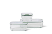 MEPAL - EASYCLIP Rect Glass Box 3/ST Medium (2x700ml/23oz,1x1500/50oz) N-Sage