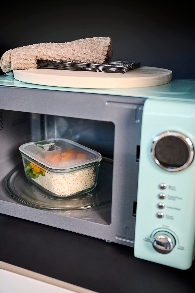 MEPAL - EASYCLIP Rect Glass Box 3/ST Large (2x1000ml/33oz, 2250ml/76oz) N-Sage