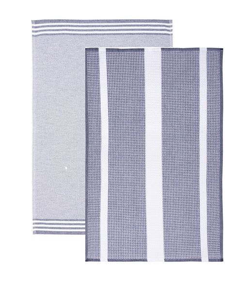 MU KITCHEN - Waffle Terry Towels 2/ST Navy