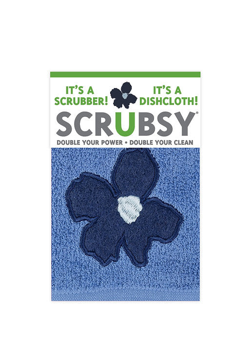 MU KITCHEN - SCRUBSY Scrubber & Dishcloth Periwinkle Floral