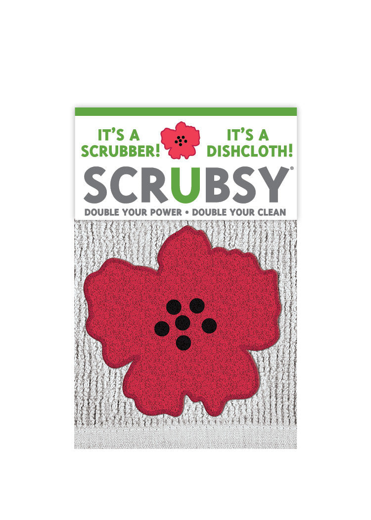 MU KITCHEN - SCRUBSY Scrubber & Dishcloth New Poppy