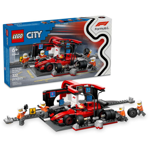 LEGO - 60443 - CITY - F1 pit Stop & Pit Crew w/Ferrari Car - 322pcs