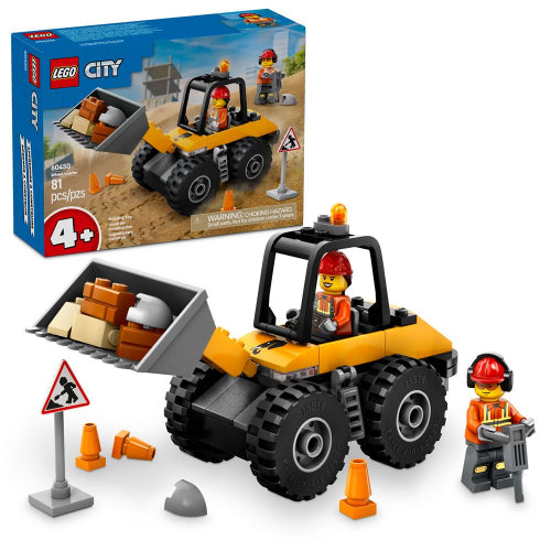 LEGO - 60450 - CITY - Yellow Construction Wheel Loader - 81pcs