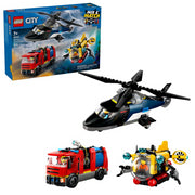 LEGO - 60462 - CITY - Helicopter, Fire Truck & Submarine Remix - 116pcs
