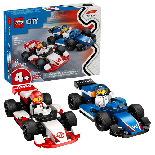 LEGO - 60464 - CITY - F1 Williams Racing & Haas F1 Race Cars - 92pcs