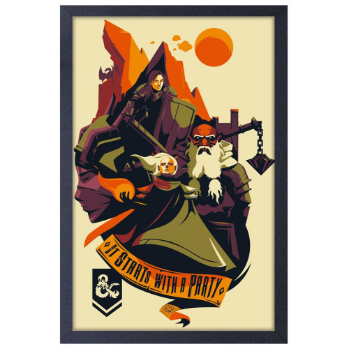 Pyramid America - DUNGEONS & DRAGONS - IT STARTS WITH A PARTY - 11" x 17" GEL PRINT