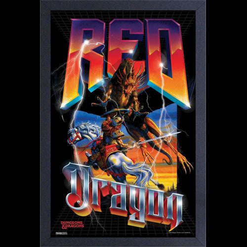 Pyramid America - DUNGEONS & DRAGONS - RED DRAGON - BATTLE - 11" x 17" GEL PRINT