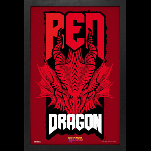Pyramid America - DUNGEONS & DRAGONS - RED DRAGON HEAD - 11" x 17" GEL PRINT