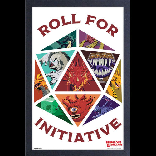 Pyramid America - DUNGEONS & DRAGONS - ROLL FOR INITIATIVE - 11" x 17" GEL PRINT