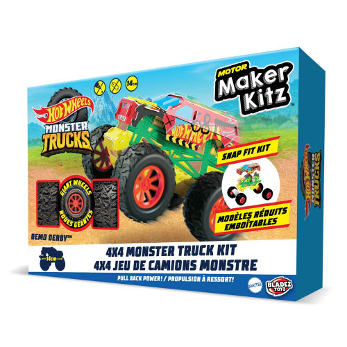 Hot Wheels - HOT WHEELS - MOTOR MAKER KITZ - 4X4 MONSTER TRUCKS KIT