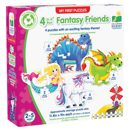 University Games - MY First Puzzle Sets4-in-A - BOX Puzzles - Fantasy Friends