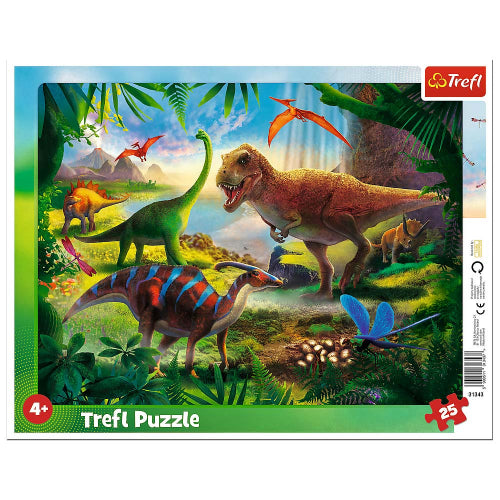 Trefl - PUZZLE - FRAME - DINOSAURS - 25pcs