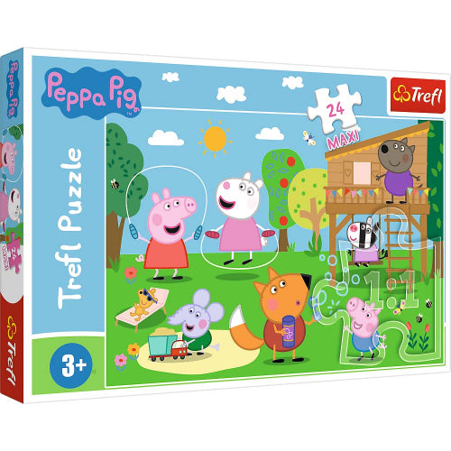 Trefl - PUZZLE - MAXI PEPPA FUN IN GRASS - 24pcs