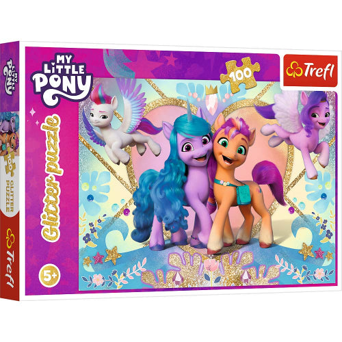 Trefl - PUZZLE - MY LITTLE PONY SHINY - PONIES GLITTER PONIES - 100pcs