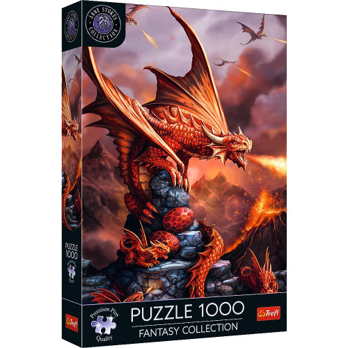 Trefl - PUZZLE - PREMIUM PLUS - ANNE STOKES - FIRE DRAGON - 1000pcs