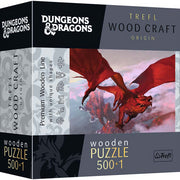 Trefl - PUZZLE - WOODCRAFT- ANCIENT RED DRAGON - 500+1pcs