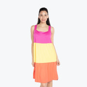 LUG-Apparel - Flare Colorblock Dress