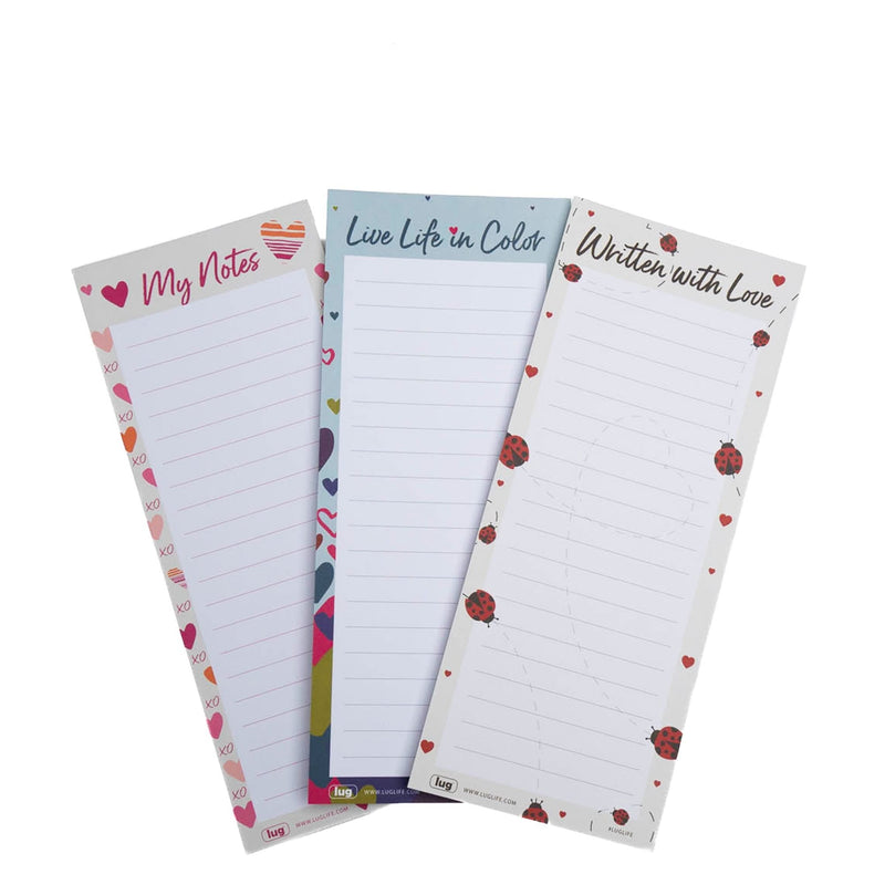 LUG - Doodle Notepad 3pk - 4.5" x 11"