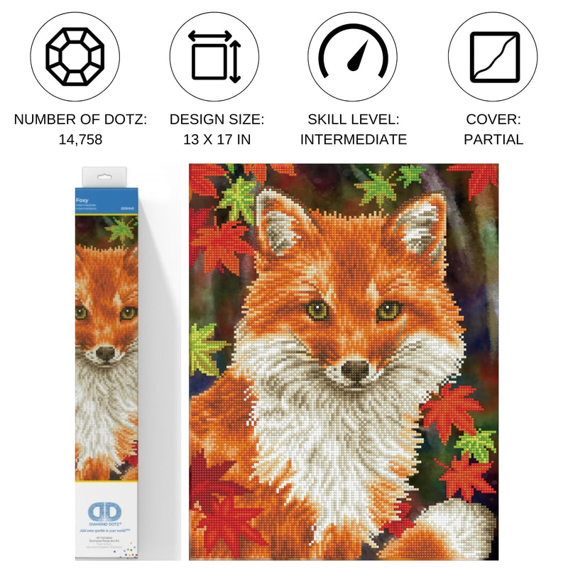 DIAMOND DOTZ - FOXY (13" x 17" - 35cm x 45cm)