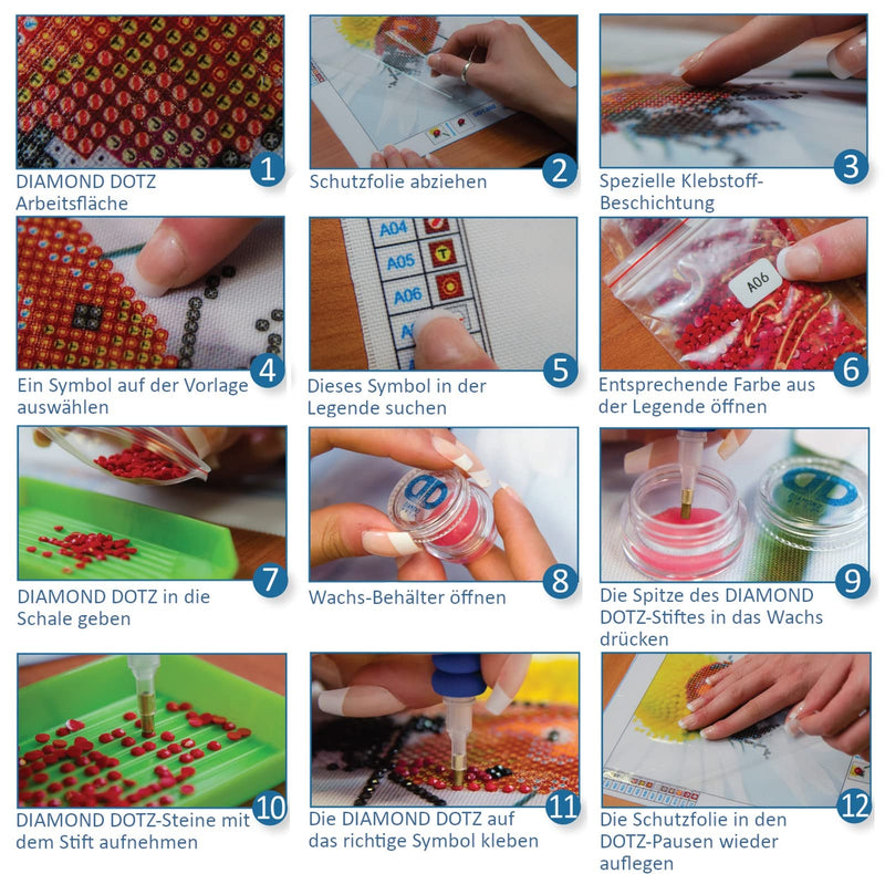 DIAMOND DOTZ - Woodland Fox - Frame Included (3.7" x 3.7" - 9.5cm x 9.5cm)