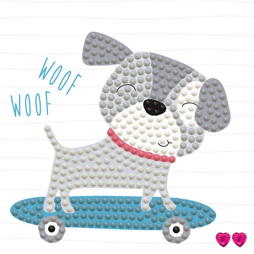 DIAMOND DOTZ - Skate & Woof - Frame Included (3.7" x 3.7" - 9.5cm x 9.5cm)