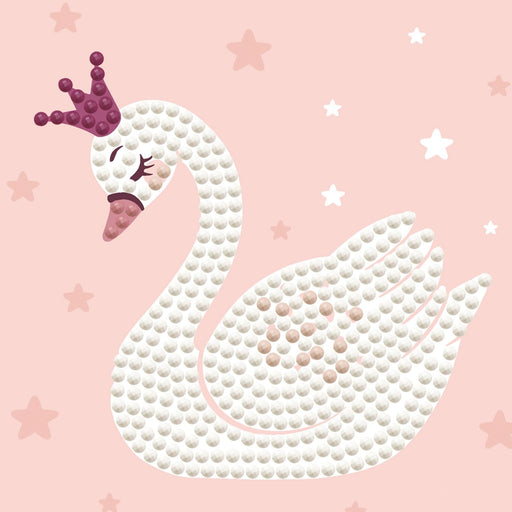 DIAMOND DOTZ - Swan Princess - Frame Included (3.7" x 3.7" - 9.5cm x 9.5cm)