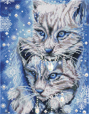 DIAMOND DOTZ - BLUE WINTER LYNX (17.6 x 13.7 - 45cm x 35cm)