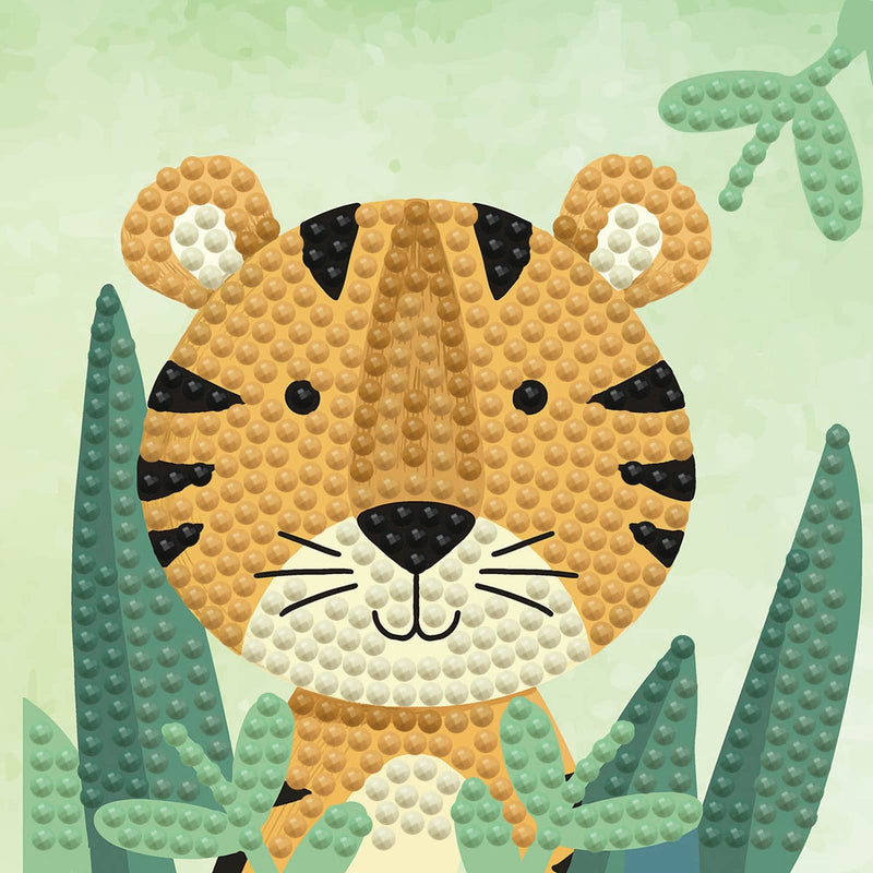 DIAMOND DOTZ - Woodland Tiger - Frame Included (3.7" x 3.7" - 9.5cm x 9.5cm)