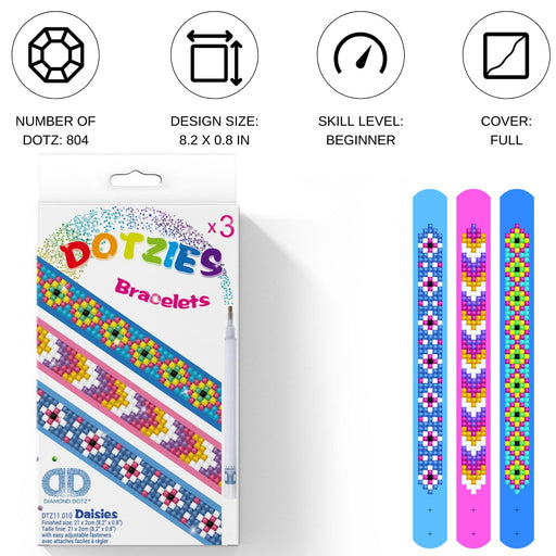 DIAMOND DOTZ - Dotzies Bracelets (3)Daisies 21x2