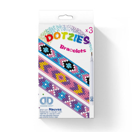 DIAMOND DOTZ - Dotzies Bracelets (3)Violets 21x2
